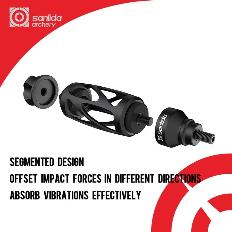 sanlida Archery Dragon 10 Stabilizer Bow Riser Extension Dampener, Quick Disconnect Silencer for Recurve Bow Compound Bow - Image 4